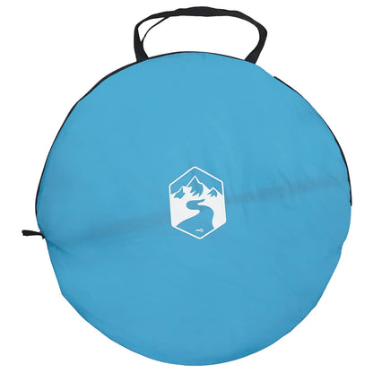 Pop-up Toilet Tent with Hanging Rope Blue 97 x 126 cm