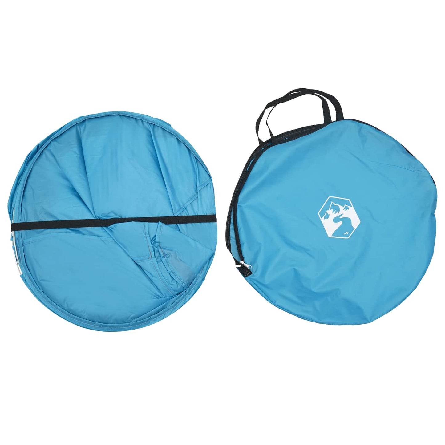 Pop-up Toilet Tent with Hanging Rope Blue 97 x 126 cm
