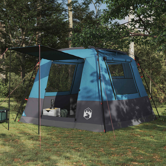 Party Tent 10-Person Blue 185T Polyester with PU Coating