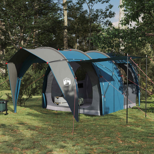 Tunnel Tent 4-Person Blue 185T Polyester with PU Coating