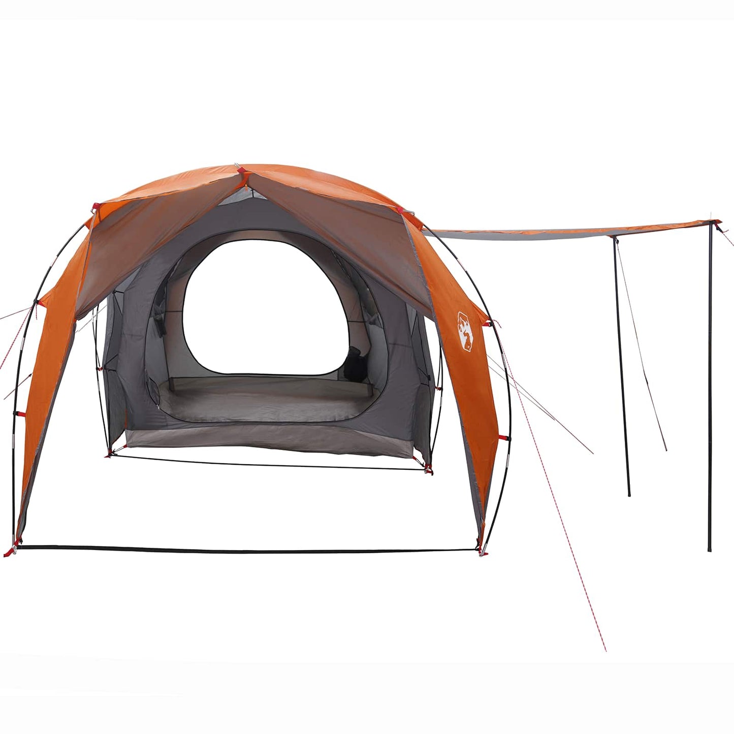 Tunnel Tent Grey and Orange 382 x 262 x 214 cm