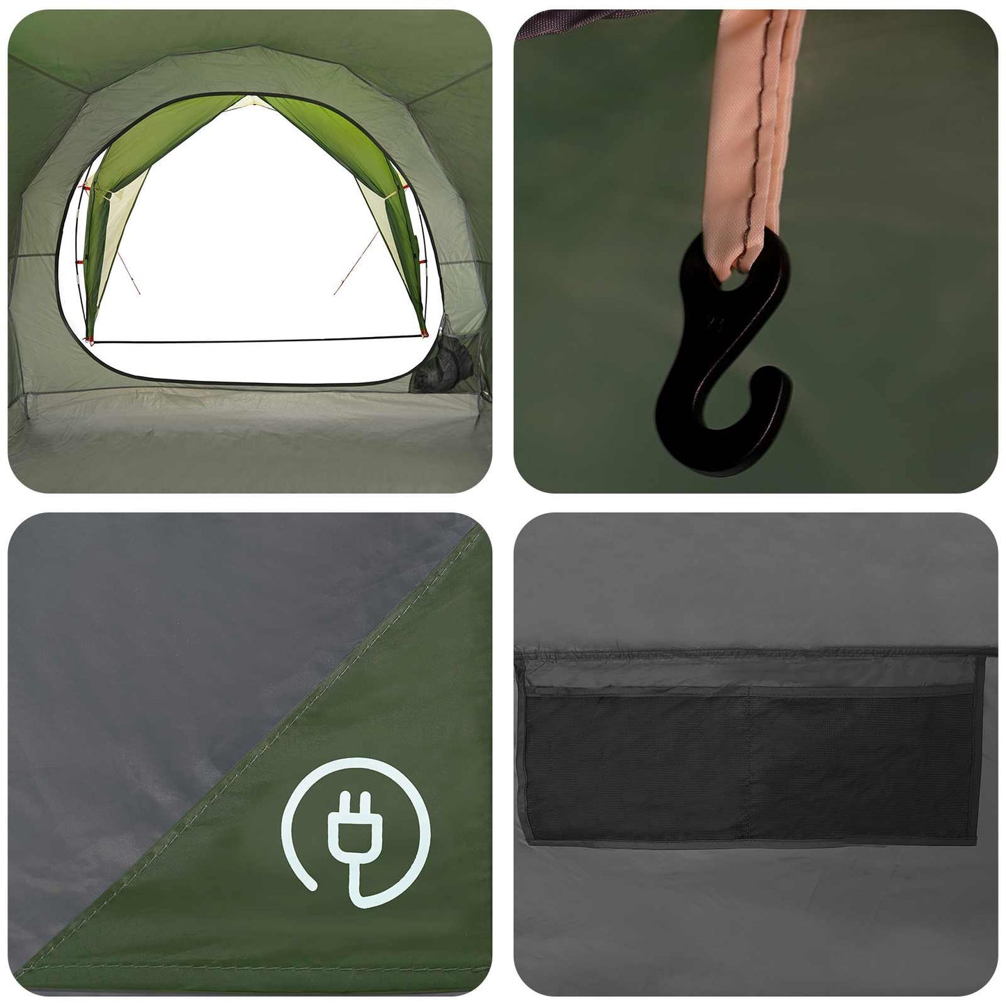 Tunnel Tent Green 562 x 265 x 216 cm