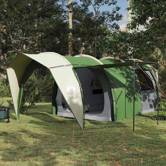 Tunnel Tent 6-Person Green 185T Polyester with PU Coating