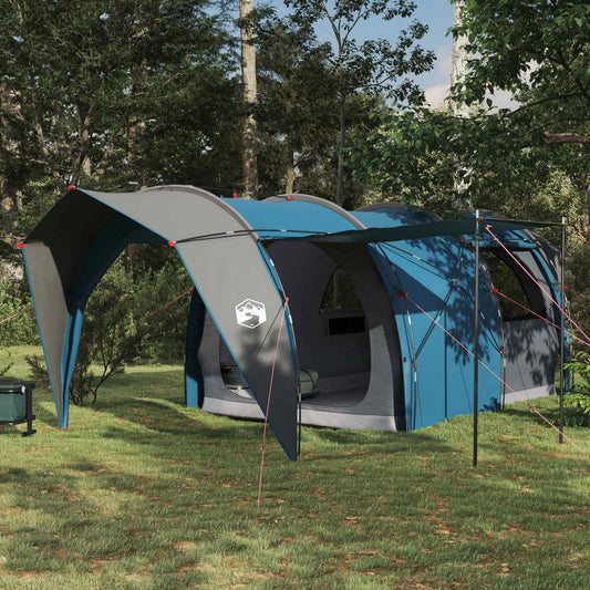 Tunnel Tent 6-Person Blue 185T Polyester with PU Coating