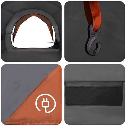 Tunnel Tent Grey and Orange 562 x 265 x 216 cm