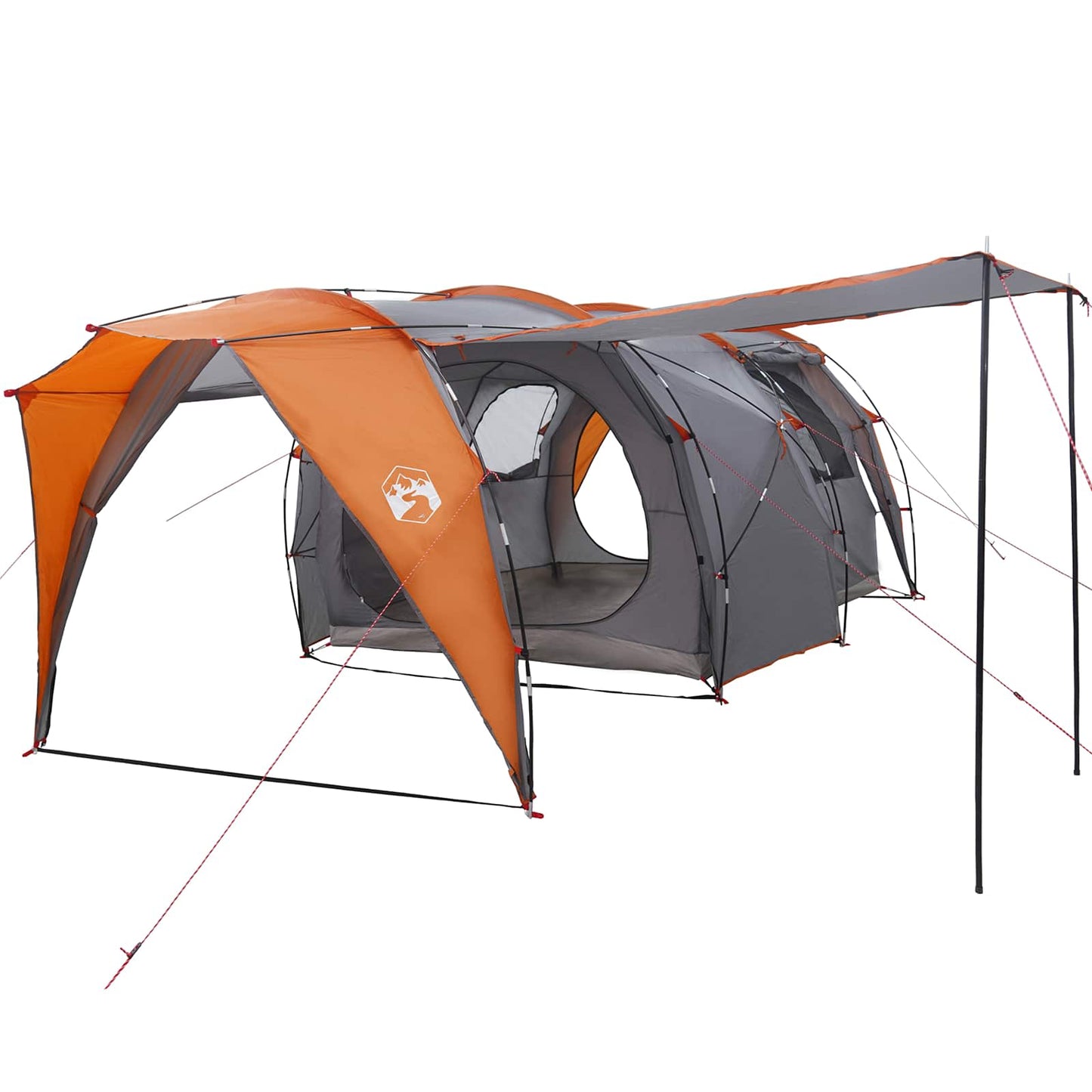 Tunnel Tent Grey and Orange 562 x 265 x 216 cm