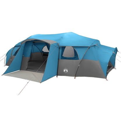 Family Tent with Rainfly Water-resistant tunnel Blue 18-Person