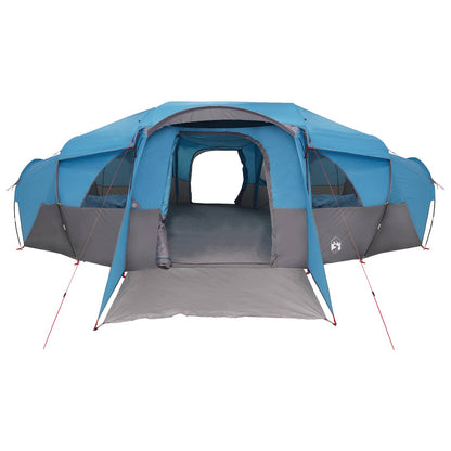 Family Tent with Rainfly Water-resistant tunnel Blue 18-Person