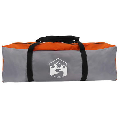 Family Tent with Rainfly Water-resistant tunnel Grey and Orange