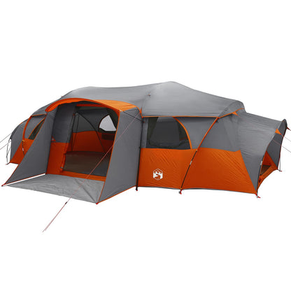 Family Tent with Rainfly Water-resistant tunnel Grey and Orange