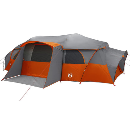 Family Tent with Rainfly Water-resistant tunnel Grey and Orange