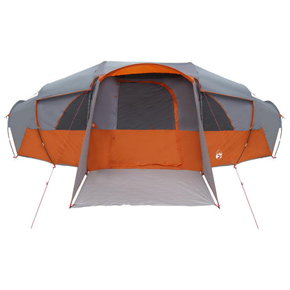 Family Tent with Rainfly Water-resistant tunnel Grey and Orange
