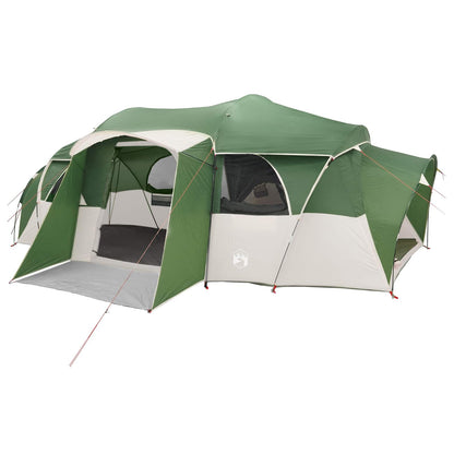 Family Tent with Rainfly Water-resistant tunnel Green 10-Person