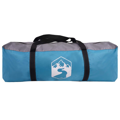 Family Tent with Rainfly Water-resistant tunnel Blue 10-Person