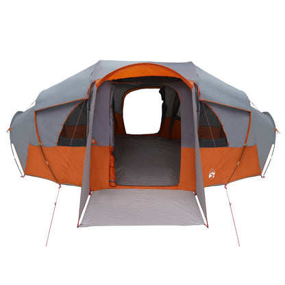 Family Tent with Rainfly Water-resistant tunnel Grey and Orange