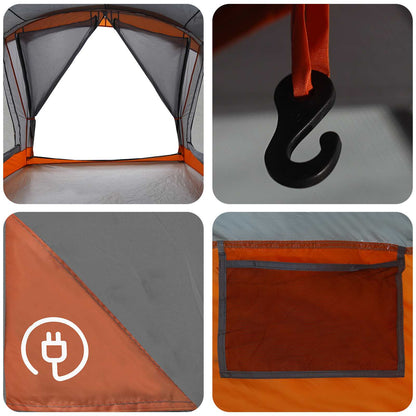 Family Tent Grey and Orange 550 x 555 x 208 cm