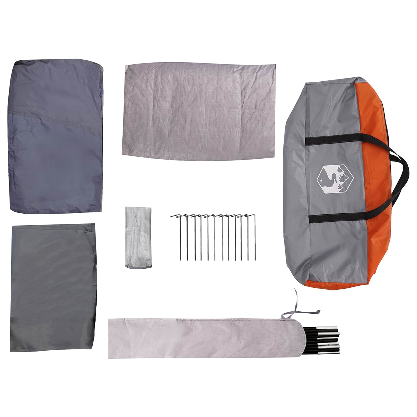 Family Tent Grey and Orange 533 x 312 x 230 cm