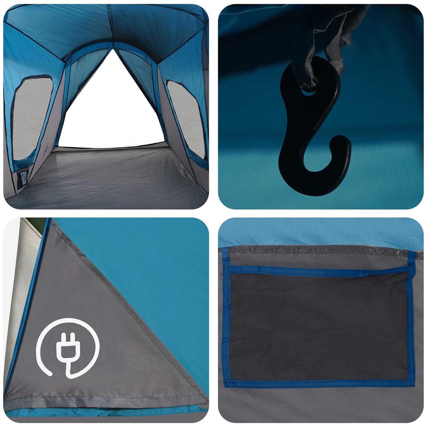 Family Tent Blue 610 x 610 x 210 cm