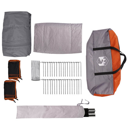 Family Tent Grey and Orange 610 x 610 x 210 cm