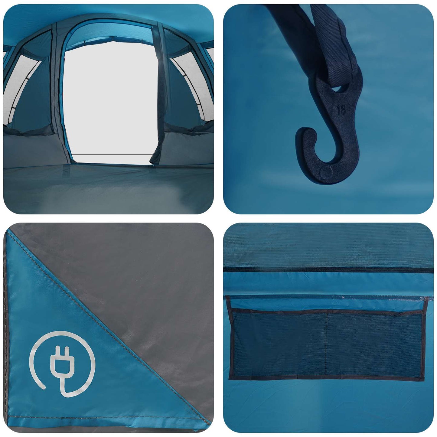 Tunnel Tent Blue 675 x 392 x 210 cm