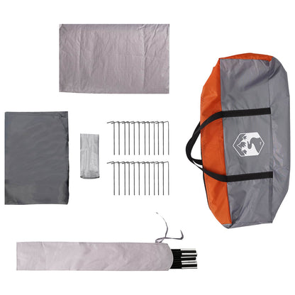 Tunnel Tent Grey and Orange 505 x 330 x 204 cm