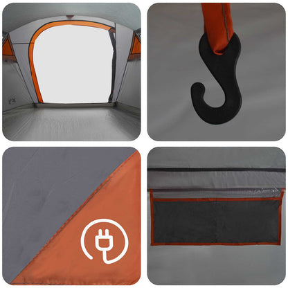 Tunnel Tent Grey and Orange 505 x 330 x 204 cm