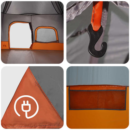 Instant Tent Grey and Orange 340 x 280 x 190 cm