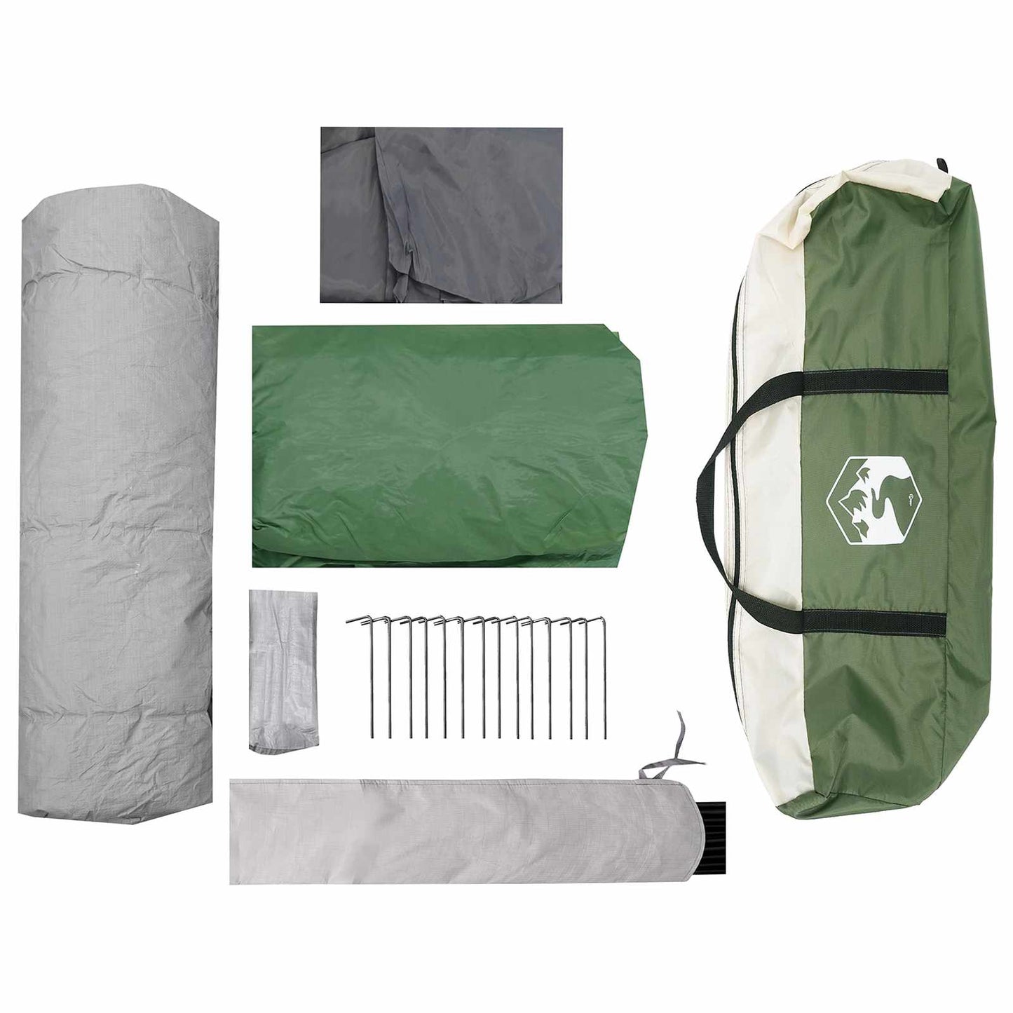 Instant Tent Green 8-Person 185T Polyester with PU Coating
