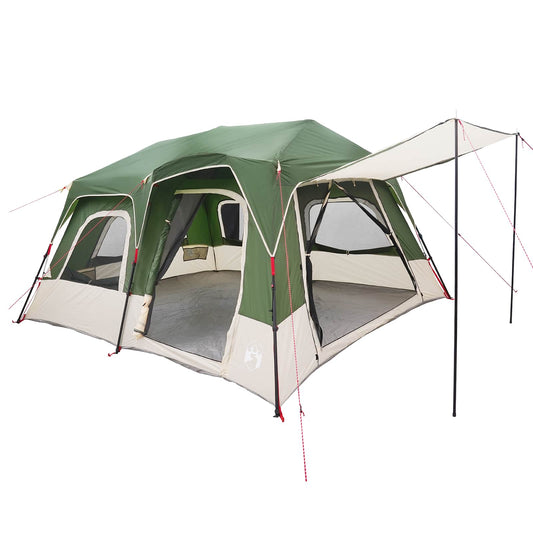 Instant Tent 8-Person Green 185T Polyester with PU Coating