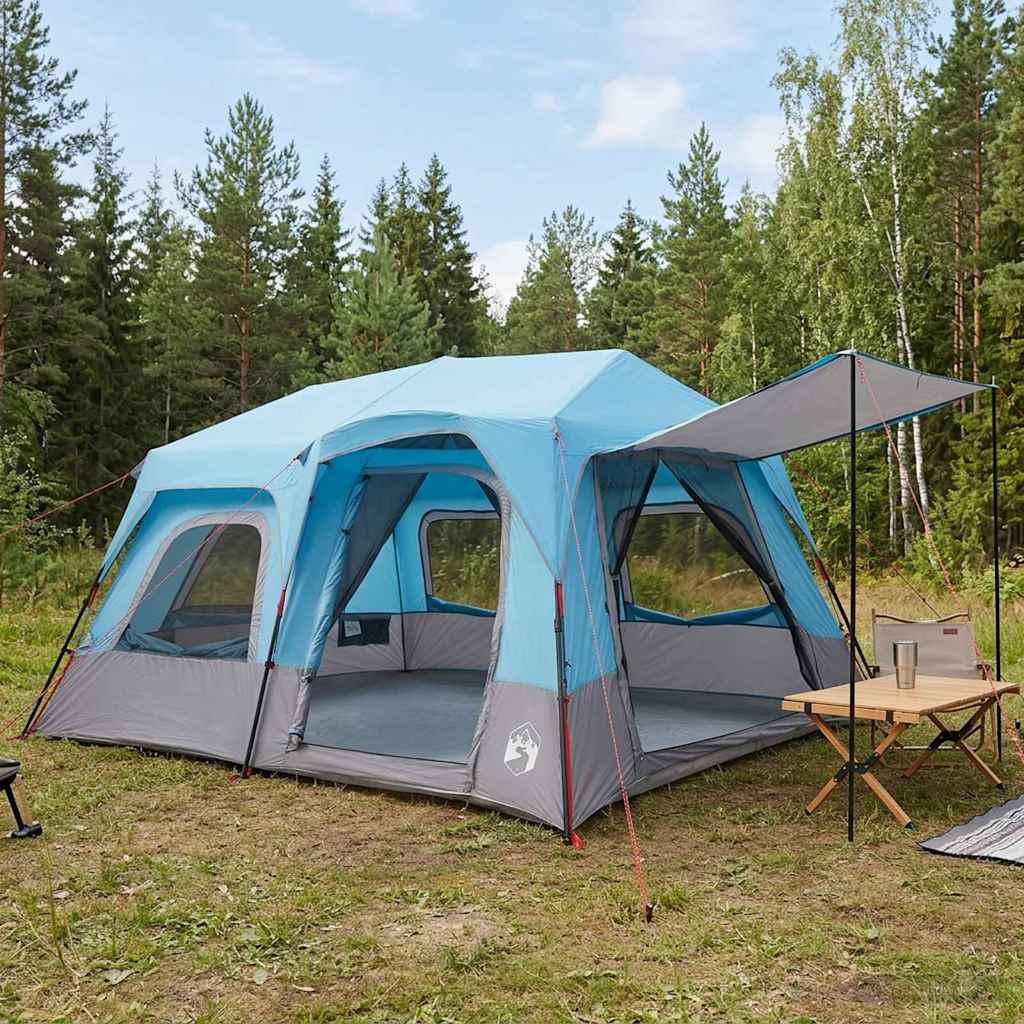 Instant Tent Blue 8-Person 185T Polyester with PU Coating