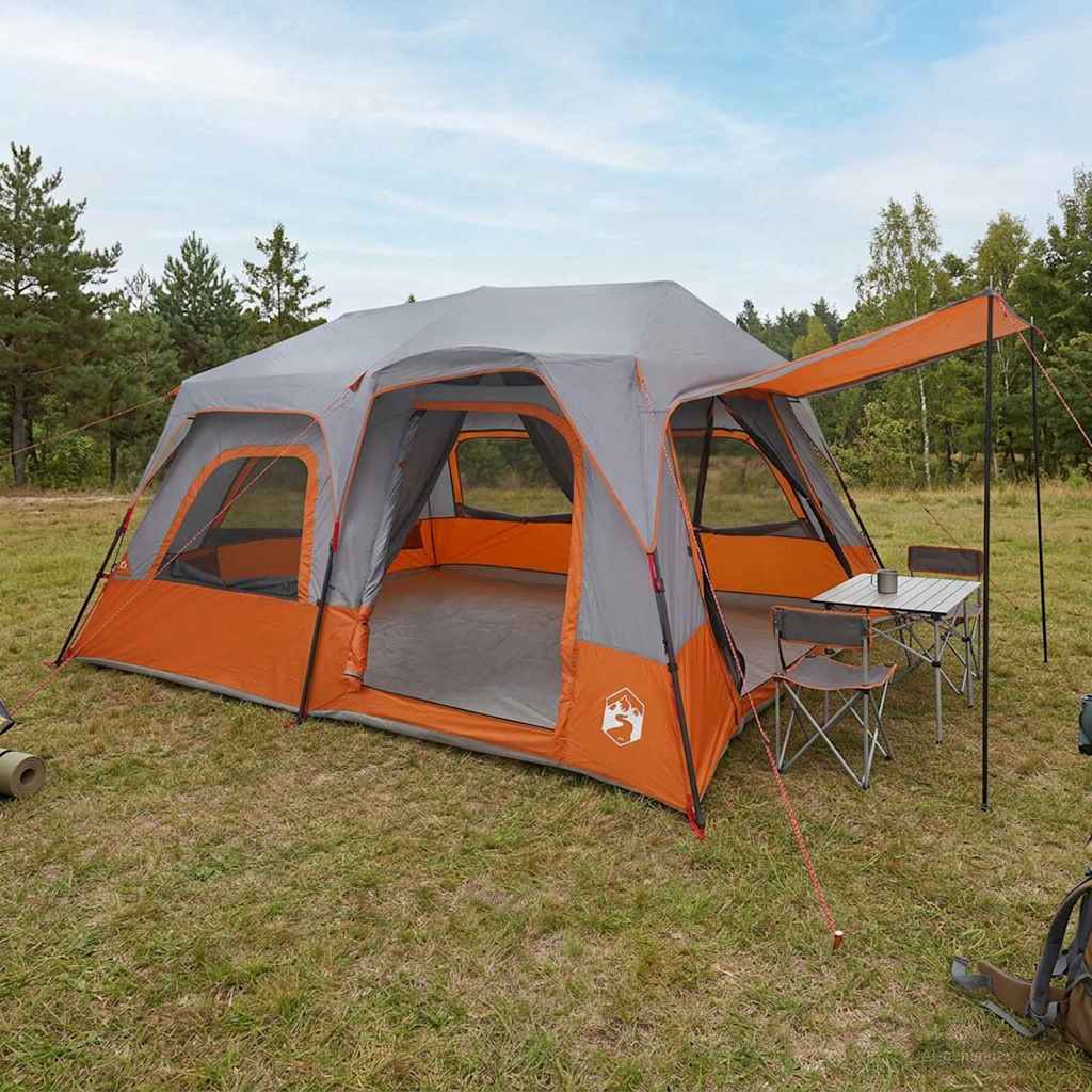 Instant Tent Grey and Orange 8-Person