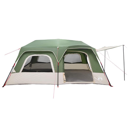 Instant Tent Green 10-Person 185T Polyester with PU Coating