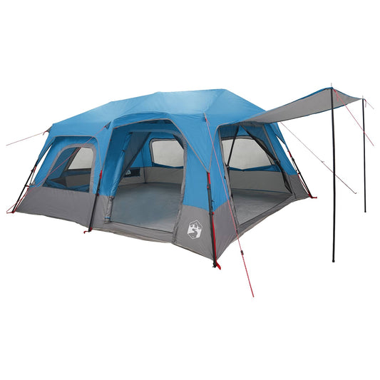 Instant Tent 10-Person Blue 185T Polyester with PU Coating