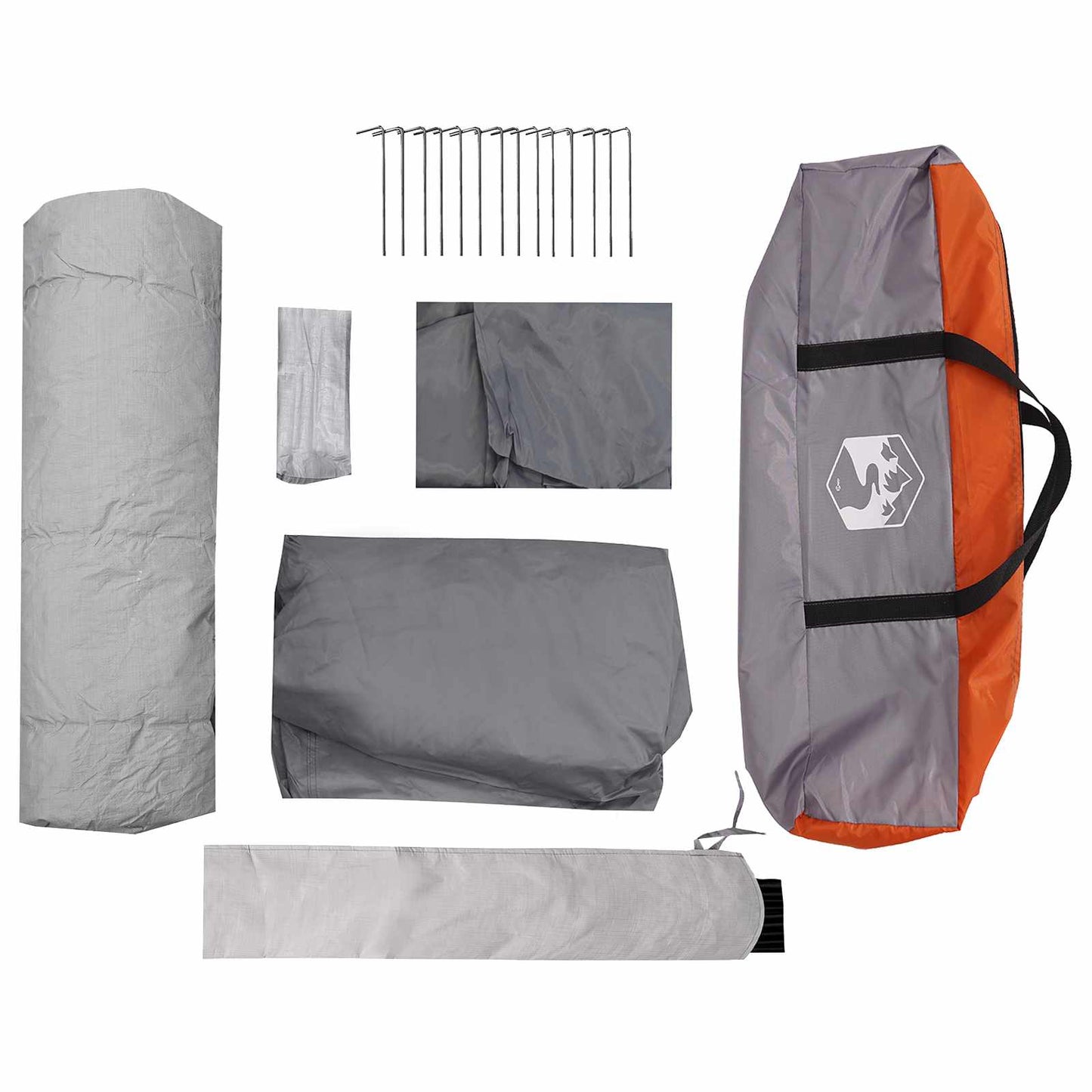 Instant Tent Grey and Orange 10-Person