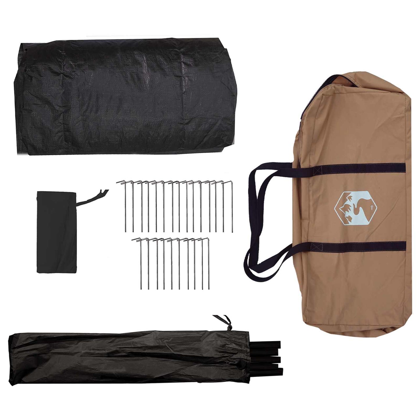 Family Tent Brown 6-Person Polycotton