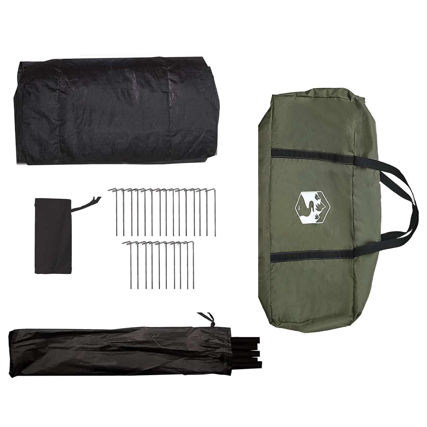 Family Tent Army Green 10-Person Polycotton