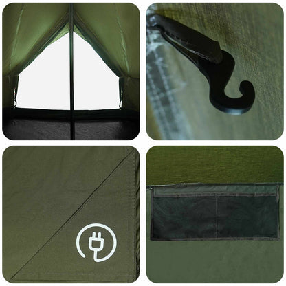 Family Tent Army Green 10-Person Polycotton