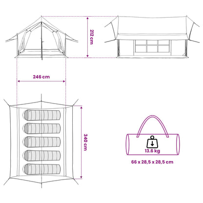 Cabin Tent Cream 340 x 246 x 210 cm Polycotton