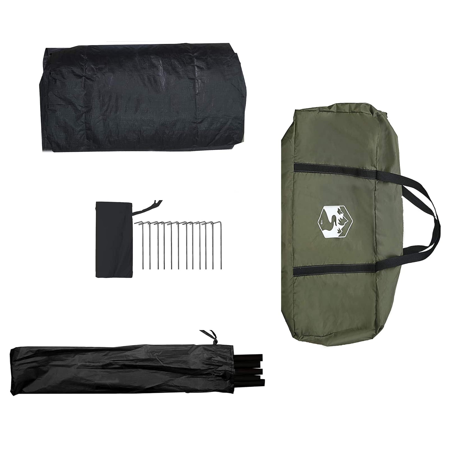 Cabin Tent Army Green 340 x 246 x 210 cm Polycotton