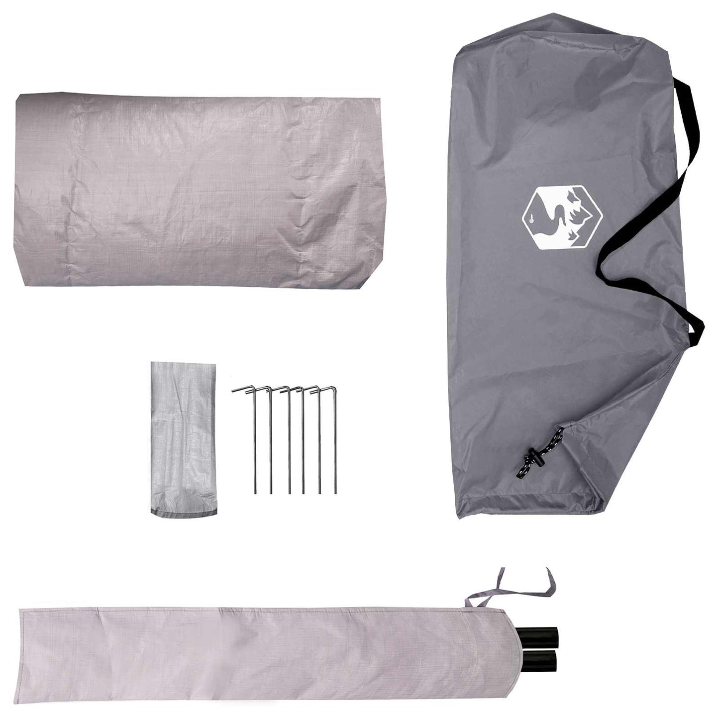 Backpacking Tent Grey and Orange 4-Person