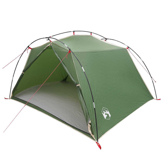 Tunnel Tent 4-Person Green 185T Polyester with PU Coating