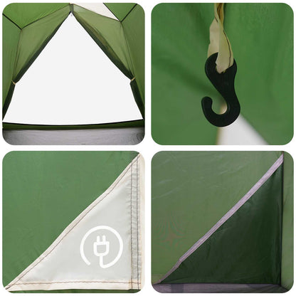 Tunnel Tent Green 2-Person 185T Polyester with PU Coating