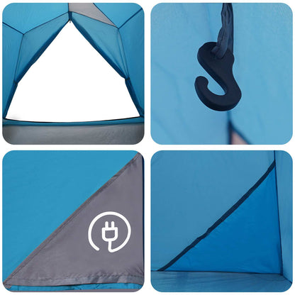 Tunnel Tent Blue 2-Person 185T Polyester with PU Coating