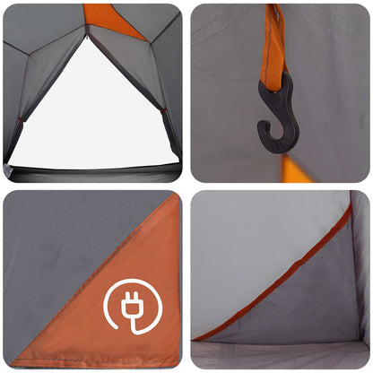 Tunnel Tent Grey and Orange 2-Person