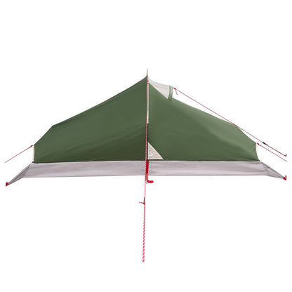 Backpacking Tent Green 4-Person 185T Polyester with PU Coating