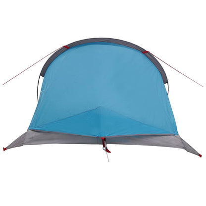 Backpacking Tent Blue 4-Person 185T Polyester with PU Coating