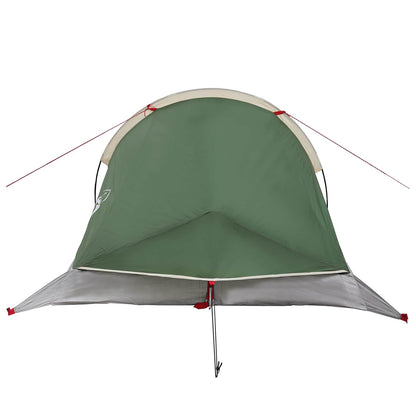 Backpacking Tent Green 2-Person 185T Polyester with PU Coating