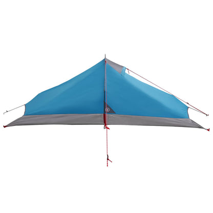Backpacking Tent Blue 2-Person 185T Polyester with PU Coating