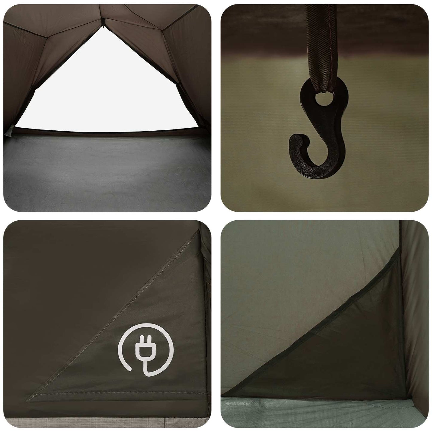 Tunnel Tent Brown and Grey 4-Person