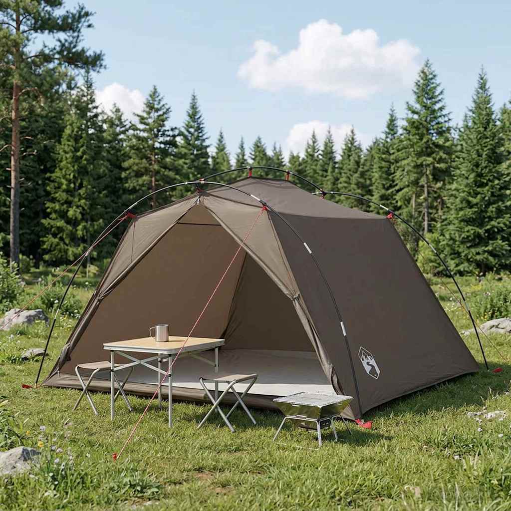 Tunnel Tent Brown and Grey 4-Person